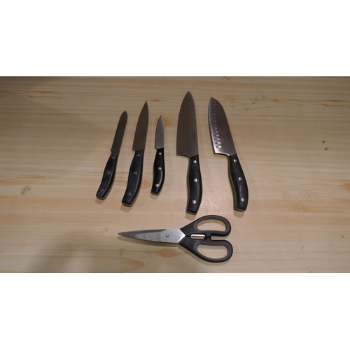 6076C - Henckels Knife Block and knives with box (337-161) *This lot is subject to Vat