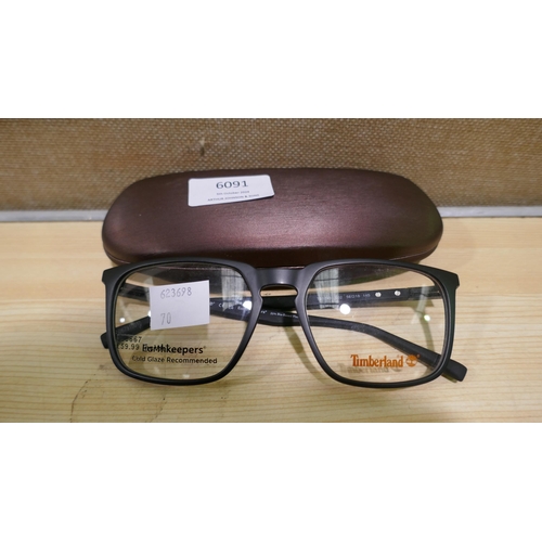 6091 - Timberland Matte Black Plastic Glasses (Model no: TB1743) (336-70) *This lot is subject to Vat