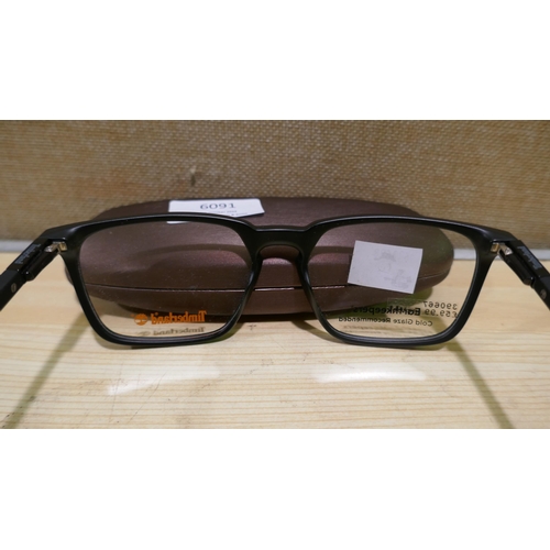 6091 - Timberland Matte Black Plastic Glasses (Model no: TB1743) (336-70) *This lot is subject to Vat