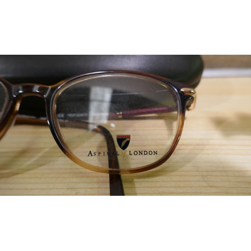 6092 - Aspinal Of London Brown Plastic Glasses (model no: ASP L532) (336-111) *This lot is subject to Vat