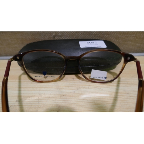 6092 - Aspinal Of London Brown Plastic Glasses (model no: ASP L532) (336-111) *This lot is subject to Vat