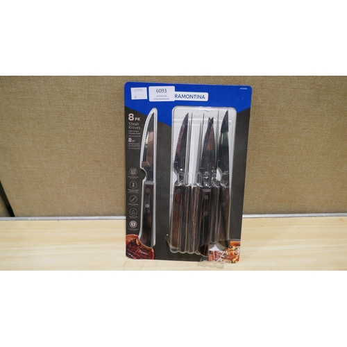 6093 - Tramontina Steak Knives (336-87) *This lot is subject to Vat