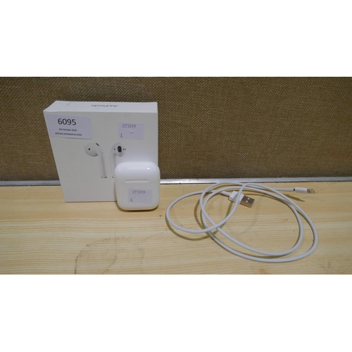 6095 - Apple Airpods 2nd Gen - Mv7N2Zm/A, Original RRP £99.99 + Vat (338-4) *This lot is subject to Vat