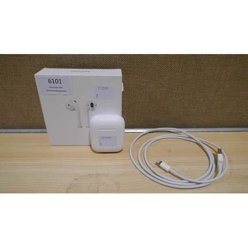 6101 - Apple Airpods with charging case and box (model no:Mv7N2Zm/A) Original RRP £99.99 + Vat (338-3) *Thi... 