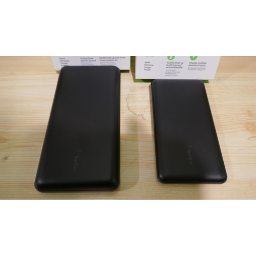 6104 - Two Belkin Powerbanks (1x 10k, 1x 20k) (336-119) *This lot is subject to Vat