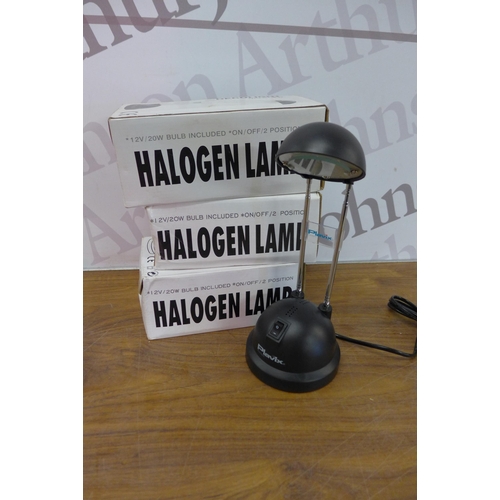 5309 - Four 12V Decolight halogen desk lamps- unused