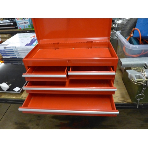 5326 - A red metal four drawer tool chest