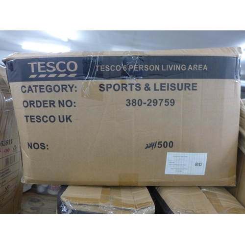 5333 - Two Tesco 6 person living area tents *This lot is subject to VAT