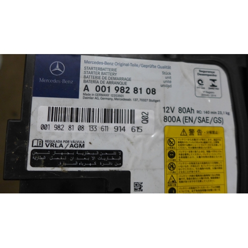 5340 - A Mercedes Benz Varta 12v 80ah 800a (EN/SAE/GS) starter battery