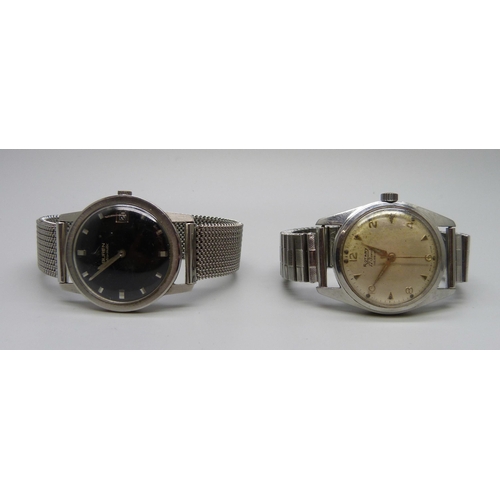 1017 - A Rotary wristwatch and a Buren Intra-Matic wristwatch