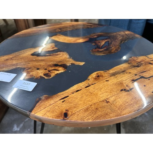 3137 - Epoxy side table *This lot is subject to Vat