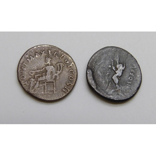 1046 - A Traianus Denarius Roman coin and a Greek coin