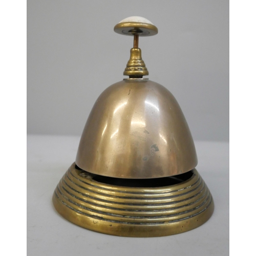 627 - A brass desk bell