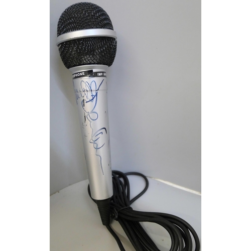 631 - Pink Floyd autographed microphone David Gilmour, Richard Wright, Nik Mason, R Walters, autograph is ... 