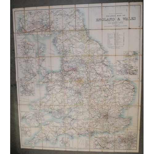 640 - A Special Map of the Railway Systems of England and Wales and an official Railway Map of Scotland, b... 