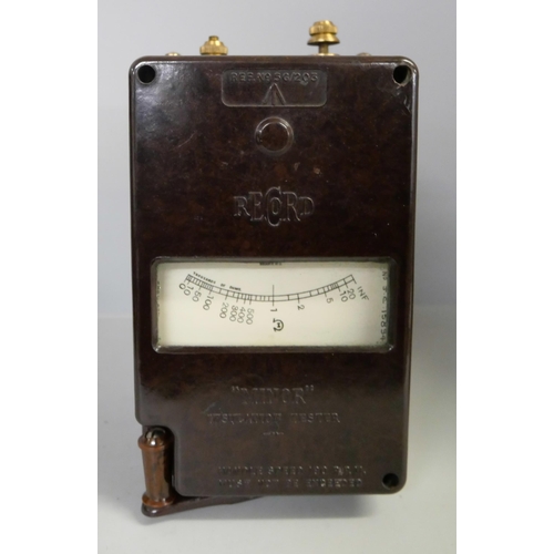 646 - A Military Record Minor Insulation tester, with case