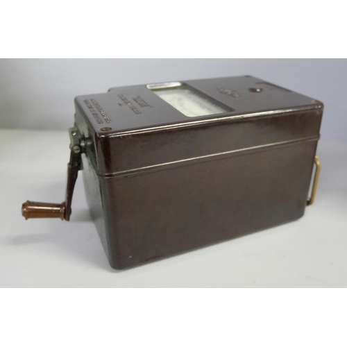 646 - A Military Record Minor Insulation tester, with case