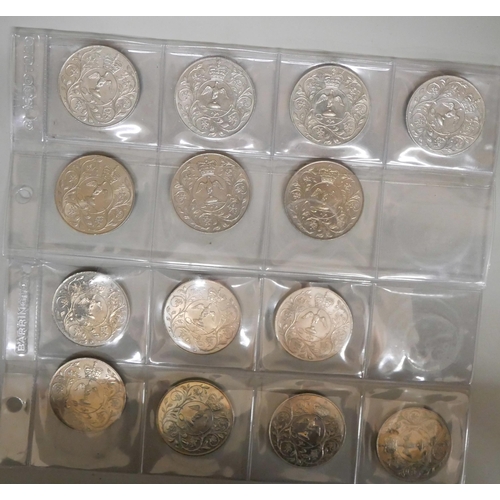 648 - A small collection of twenty 50 pence commemorative coins plus fourteen commemorative crowns