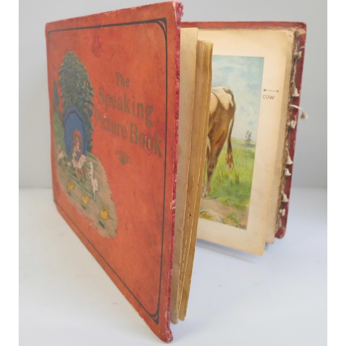 662 - A rare The Speaking Picture Book imitating the Cries of Animals with pull cords, circa 1880