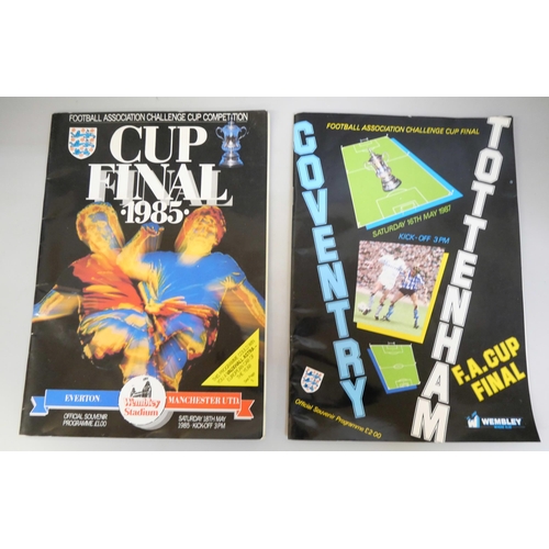 665 - Two FA Cup final programmes, 1985 and 1987