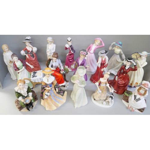 669 - A collection of 17 Francesca bone china figures including Rosy, limited edition Charlotte, Molly and... 