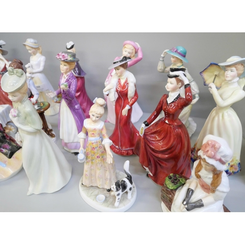 669 - A collection of 17 Francesca bone china figures including Rosy, limited edition Charlotte, Molly and... 