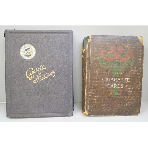 672 - Two albums of cigarette and tea cards including Players 1934 Cricketers