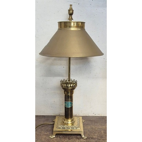 368 - A brass carriage lamp, bearing Orient Express label