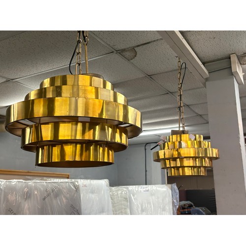 3155 - A pair of retro style ceiling pendants