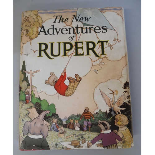 690 - A New Adventures of Rupert, First Edition, illustrations in red and black, red pictorial cloth, dust... 