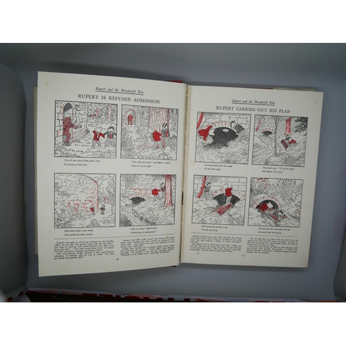 690 - A New Adventures of Rupert, First Edition, illustrations in red and black, red pictorial cloth, dust... 