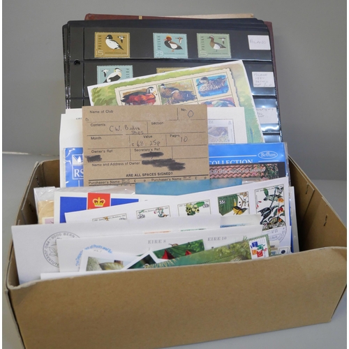 694 - A box of bird related stamps and covers