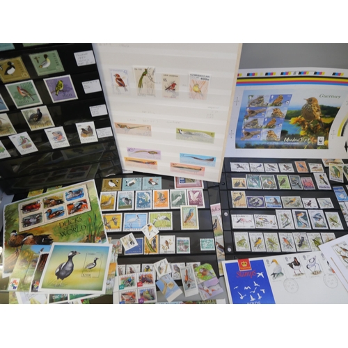 694 - A box of bird related stamps and covers