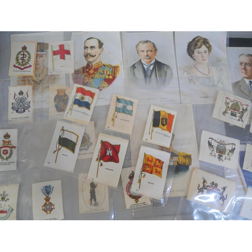 701 - A collection of silk cigarette cards including large