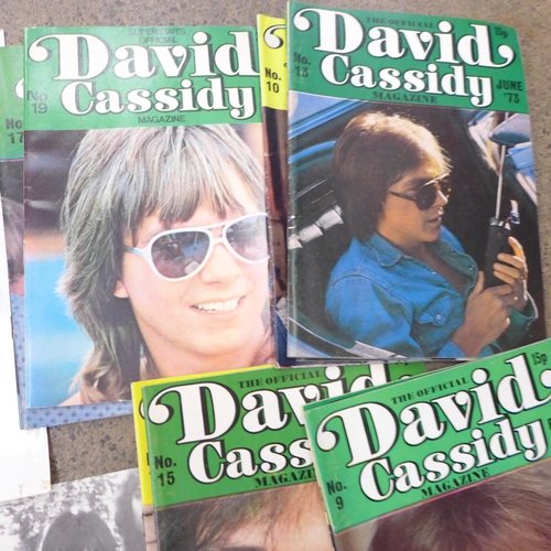 717 - Pop Music memorabillia, 1970s including programme, tickets including David Cassidy, Cliff Richard, D... 