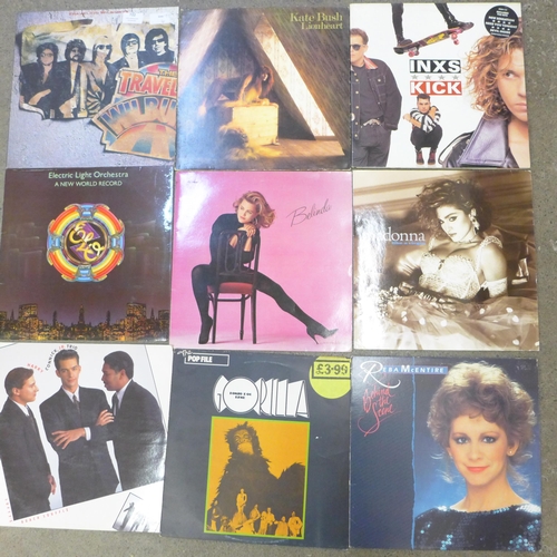 722 - Sixteen LP records, INXS, Kate Bush, Madonna, etc.