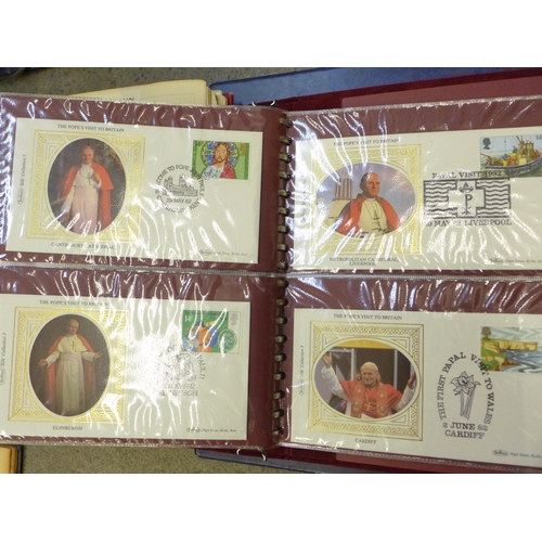 732 - Plush red special album of 'The Visit of Pope John Paul II' Limited Edition of 13  First Day Covers.... 