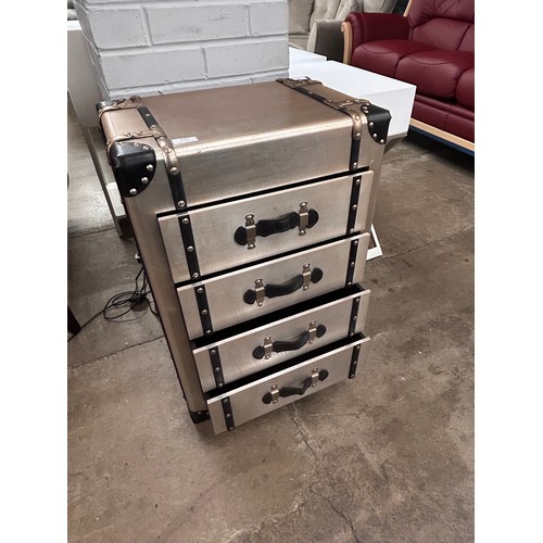 3162 - A four drawer Aviation style chest