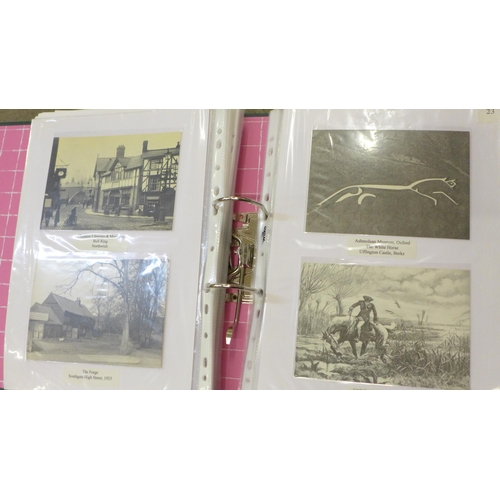 752 - Two albums containing a large collection of postcards, one album containing approximately 160 catalo... 