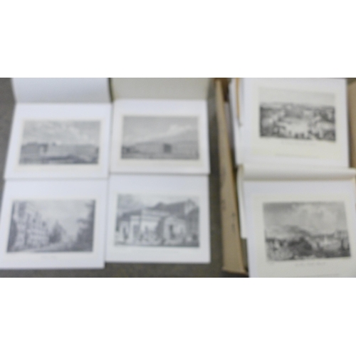 753 - A box of approx seventy board mounted mainly Collotype prints, originally prepared for Fine Art Gall... 