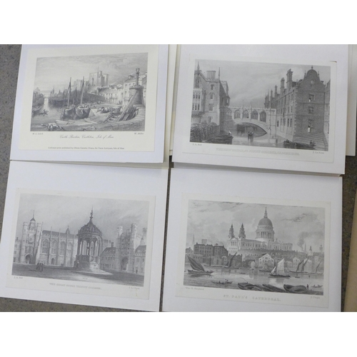 753 - A box of approx seventy board mounted mainly Collotype prints, originally prepared for Fine Art Gall... 