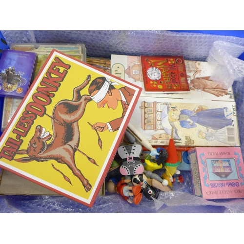 780 - Vintage toys including a Noddy soft toy and games, Turboplan 32 model plane, C of E The Penny-a-Week... 