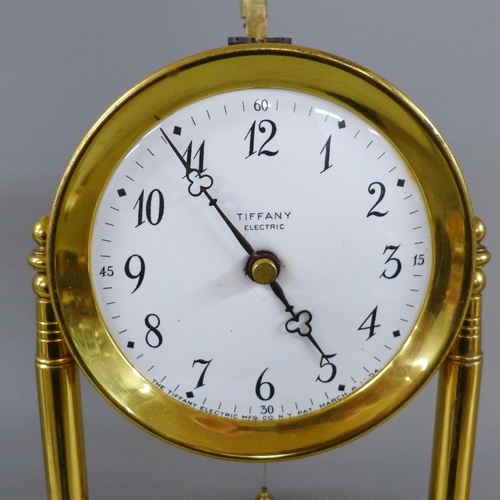 807 - A rare Tiffany electric clock, circa 1904, double action contact torsion movement **PLEASE NOTE THIS... 