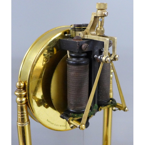 807 - A rare Tiffany electric clock, circa 1904, double action contact torsion movement **PLEASE NOTE THIS... 