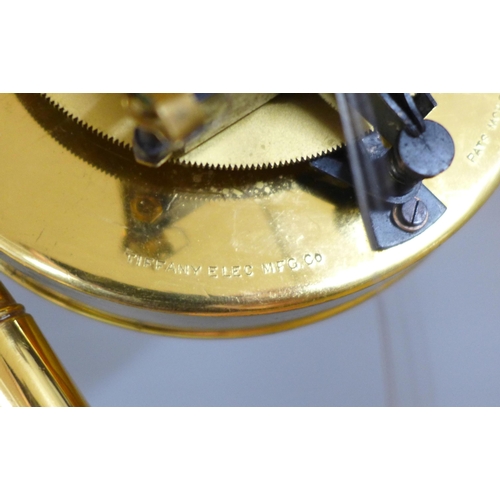 807 - A rare Tiffany electric clock, circa 1904, double action contact torsion movement **PLEASE NOTE THIS... 