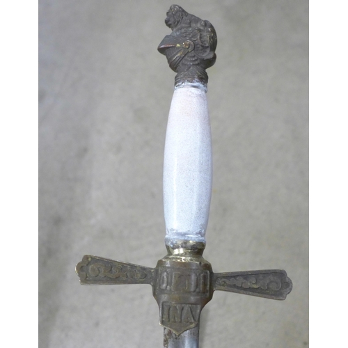 812 - A German ceremonial dress sword, grip a/f **PLEASE NOTE THIS LOT IS NOT ELIGIBLE FOR IN-HOUSE POSTIN... 