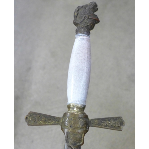 812 - A German ceremonial dress sword, grip a/f **PLEASE NOTE THIS LOT IS NOT ELIGIBLE FOR IN-HOUSE POSTIN... 