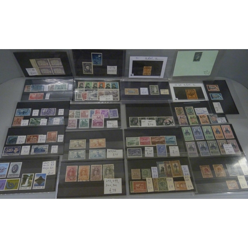 822 - Better stamps on 22 No. stock cards with a catalogue value of over £2,000