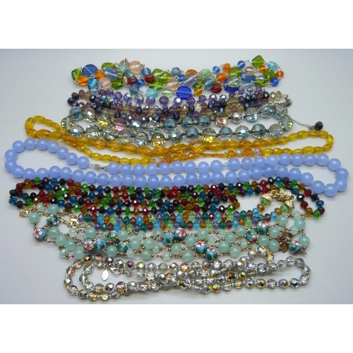 848 - A collection of glass bead jewellery including Joan Rivers