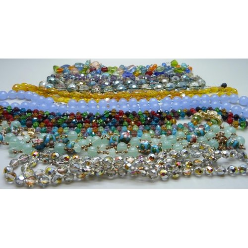 848 - A collection of glass bead jewellery including Joan Rivers